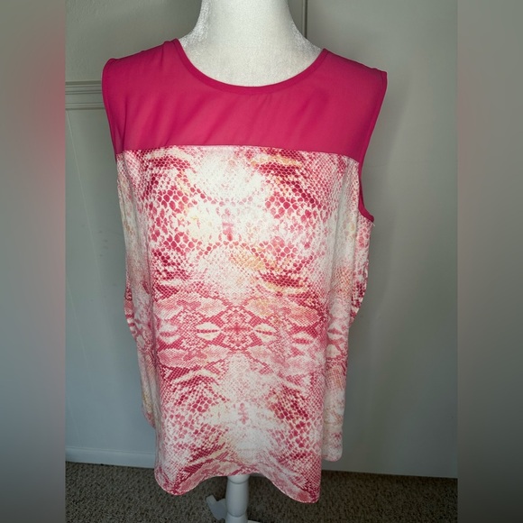 Vince Camuto Pink Boxy Tank Top Blouse size L - Picture 1 of 8